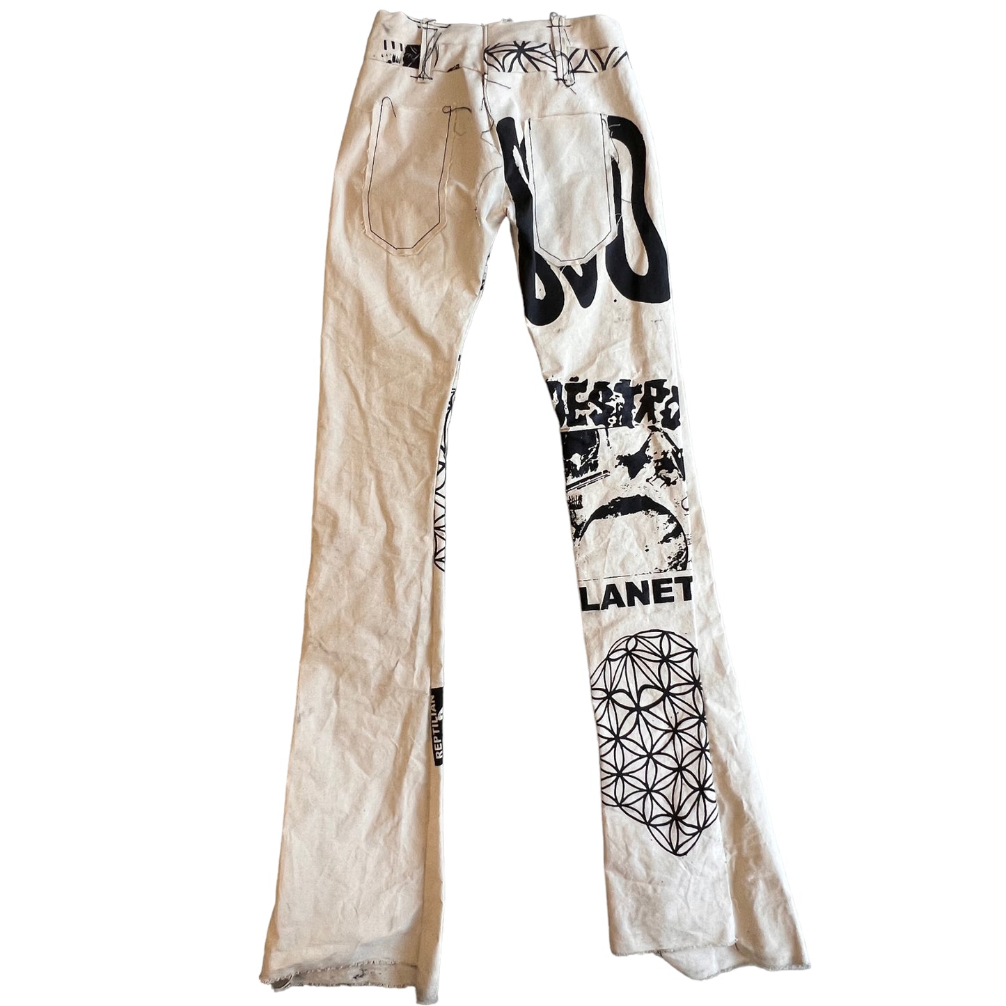 Toth 660 RAW Canvas Extra Stacked Flared Pants