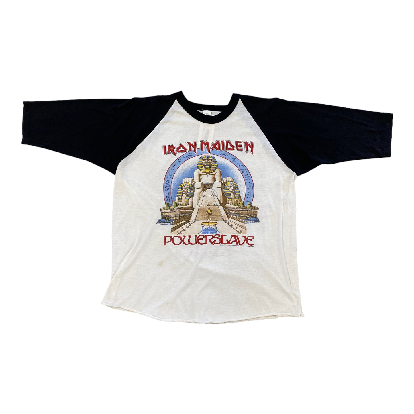 1984 Iron Maiden Vintage Band Shirt Baseball Tee