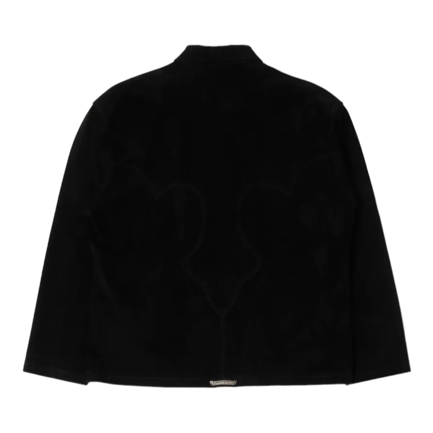 Chrome hearts suede cross leather jacket