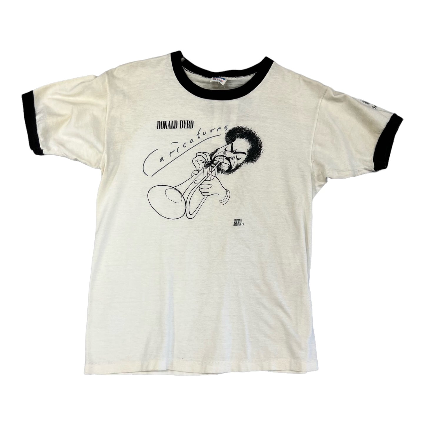 1980's Donald Byrd blounoot karikatuur-t-shirt