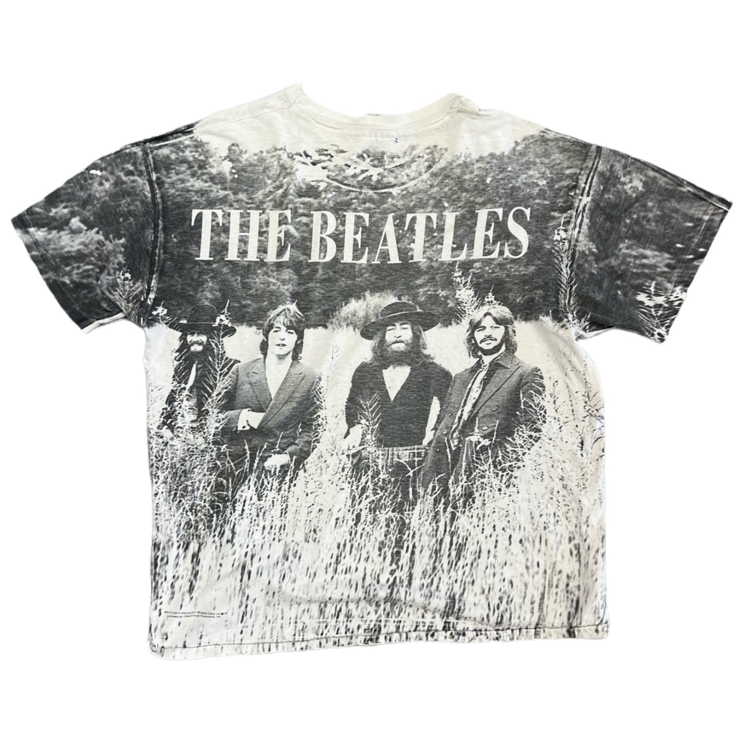 1980's Beatles All Over Print Band Tee XL