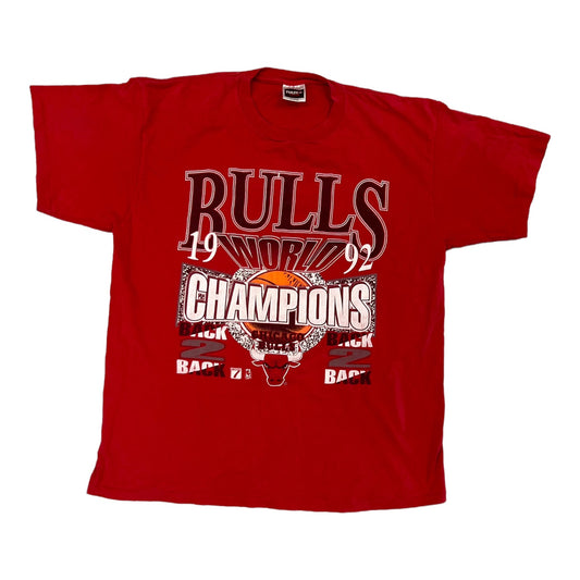 1992 Chicago bulls back to back world champions vintage tee
