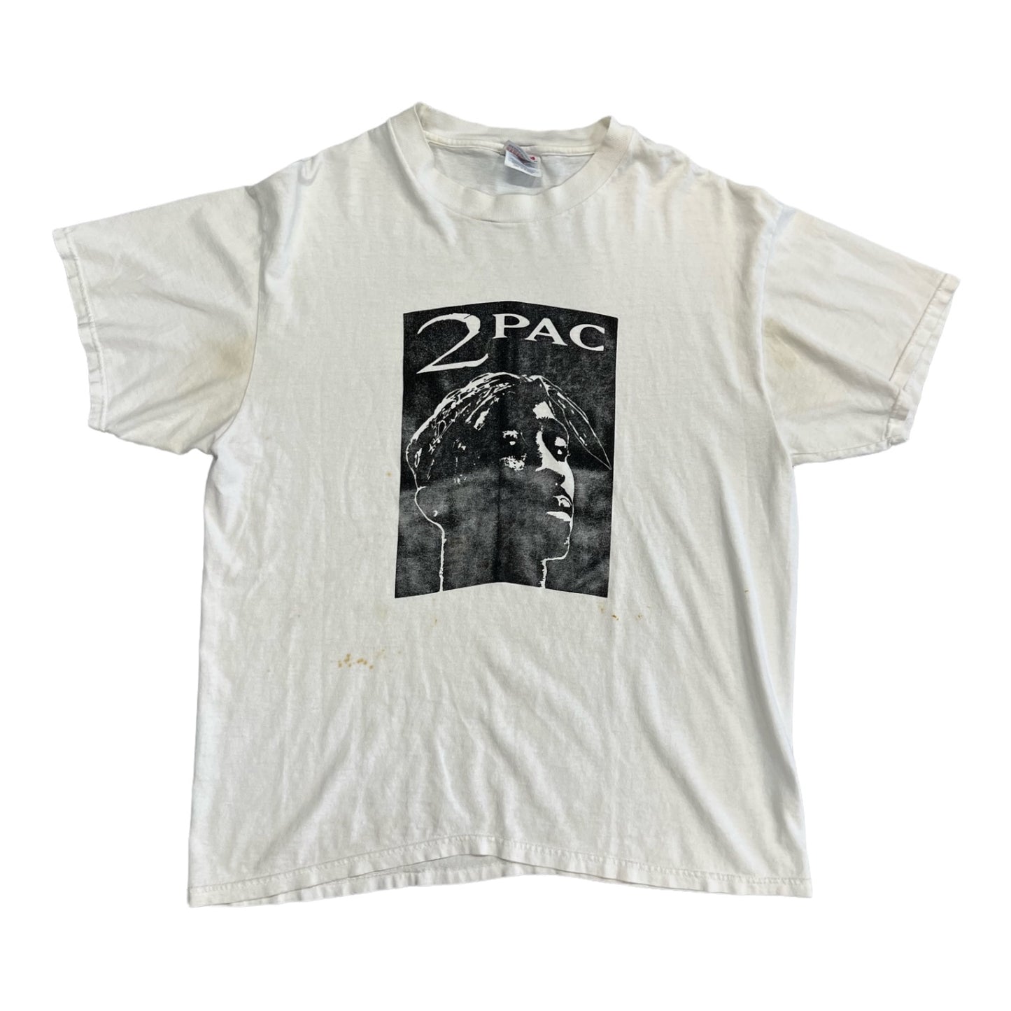 1990's Tupac Swart-en-wit hiphop-t-shirt