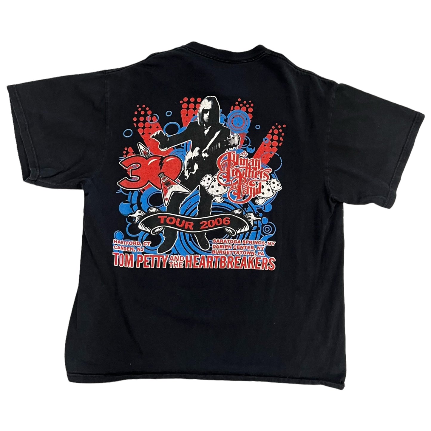 2006 Tom Petty en die hartbrekers vintage toer-t-shirt