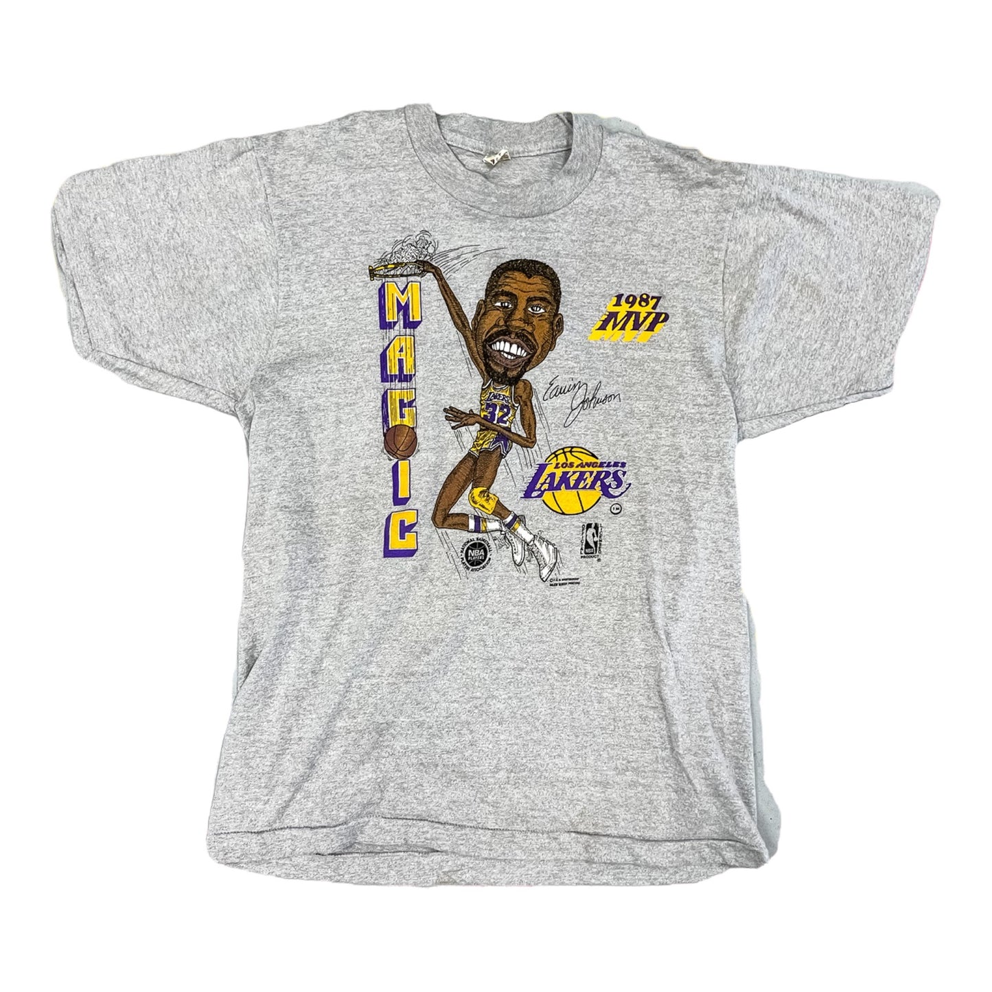 1987 Magic Johnson Lakers MVP vintage tee