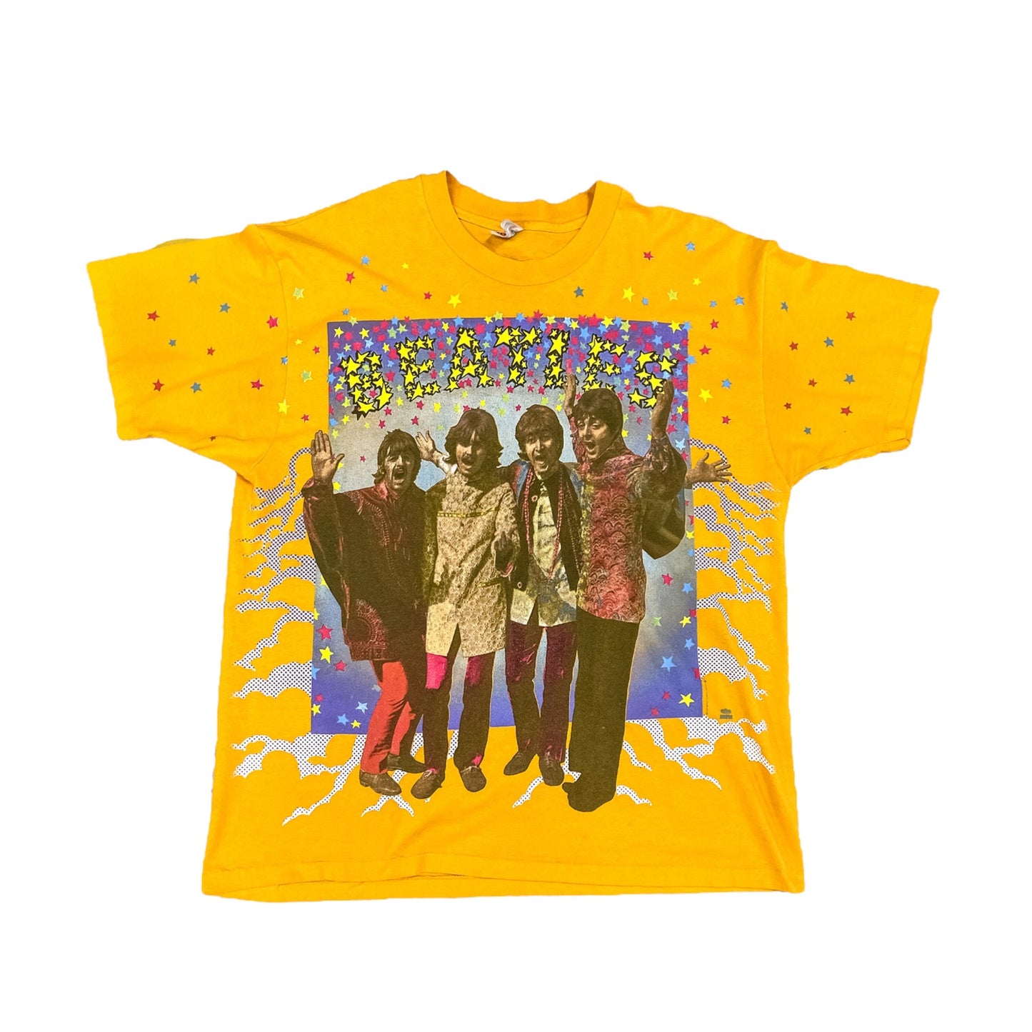 1991 Vintage Beatles regoor gedrukte band-t-shirt