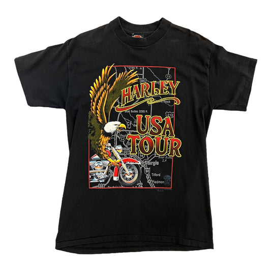 1991 Harley Davidson "Harley USA Tour" vintage grafiese tee