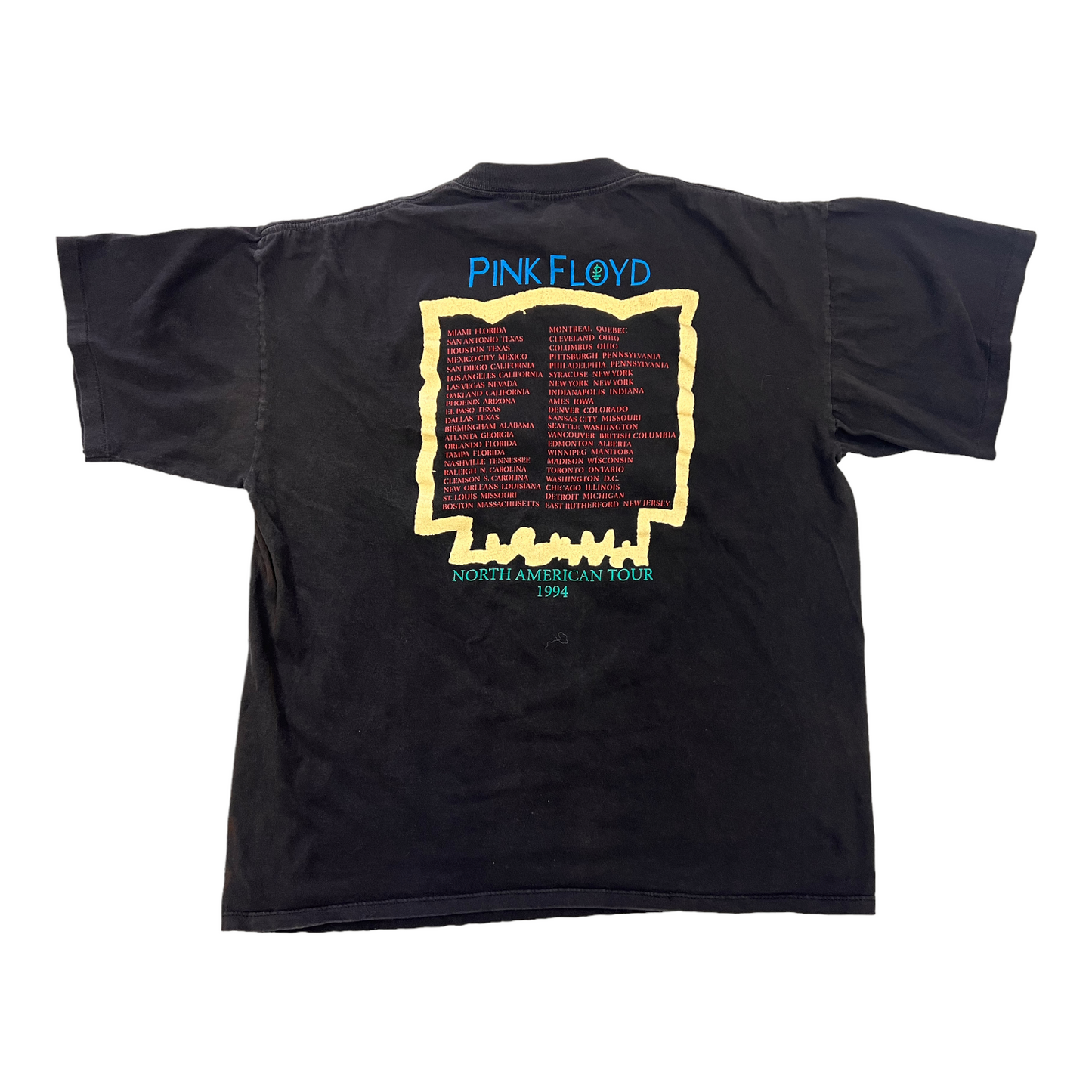 1994 Pink Floyd Division Bell North American tour vintage band tee