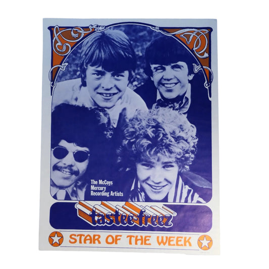 1960's The McCoys Tastee Freeze Star of the Week-plakkaat