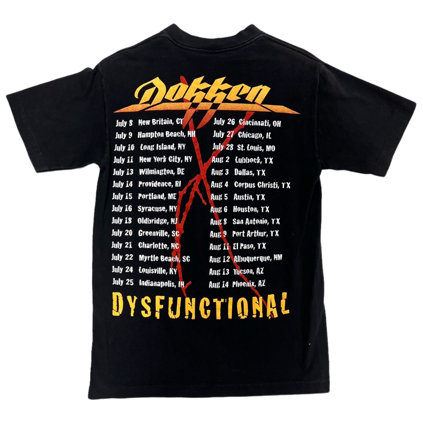 1990's Dokken dysfunctional vintage tour tee