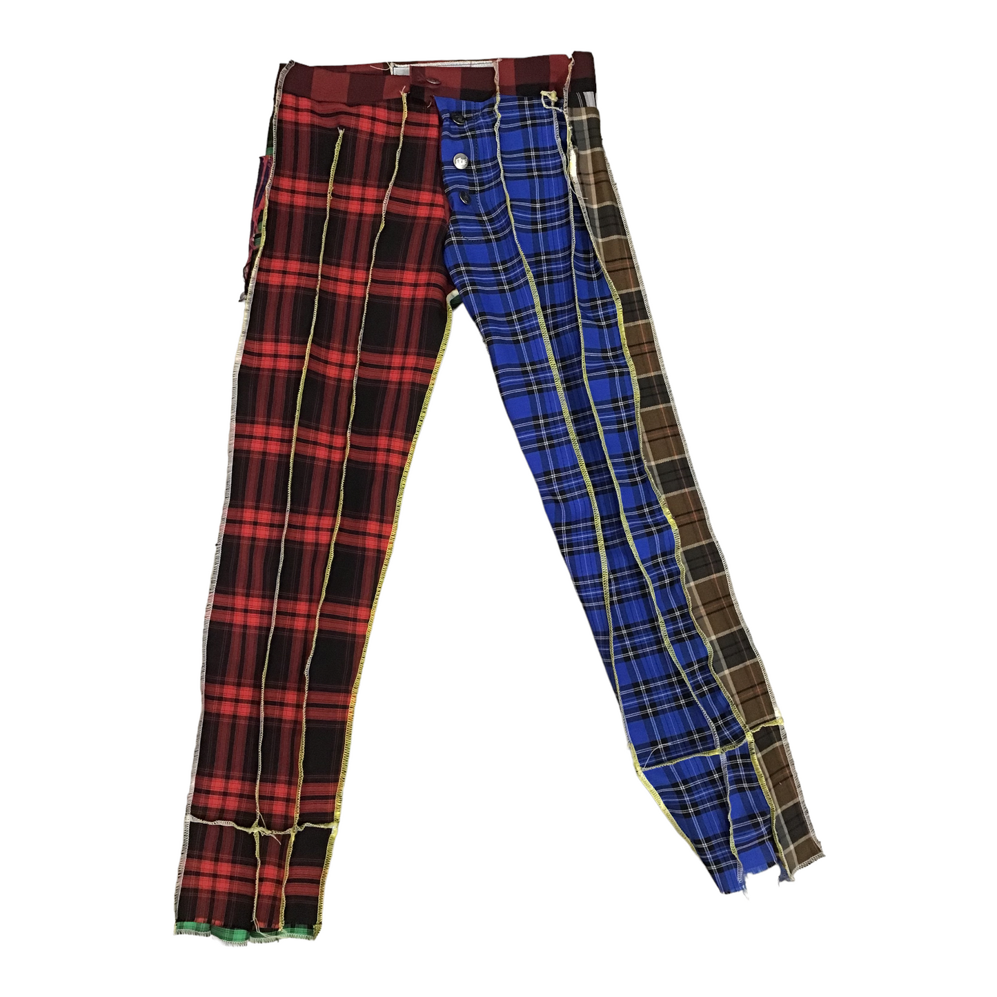 Haus of Chapo  Plaid Color a block trousers